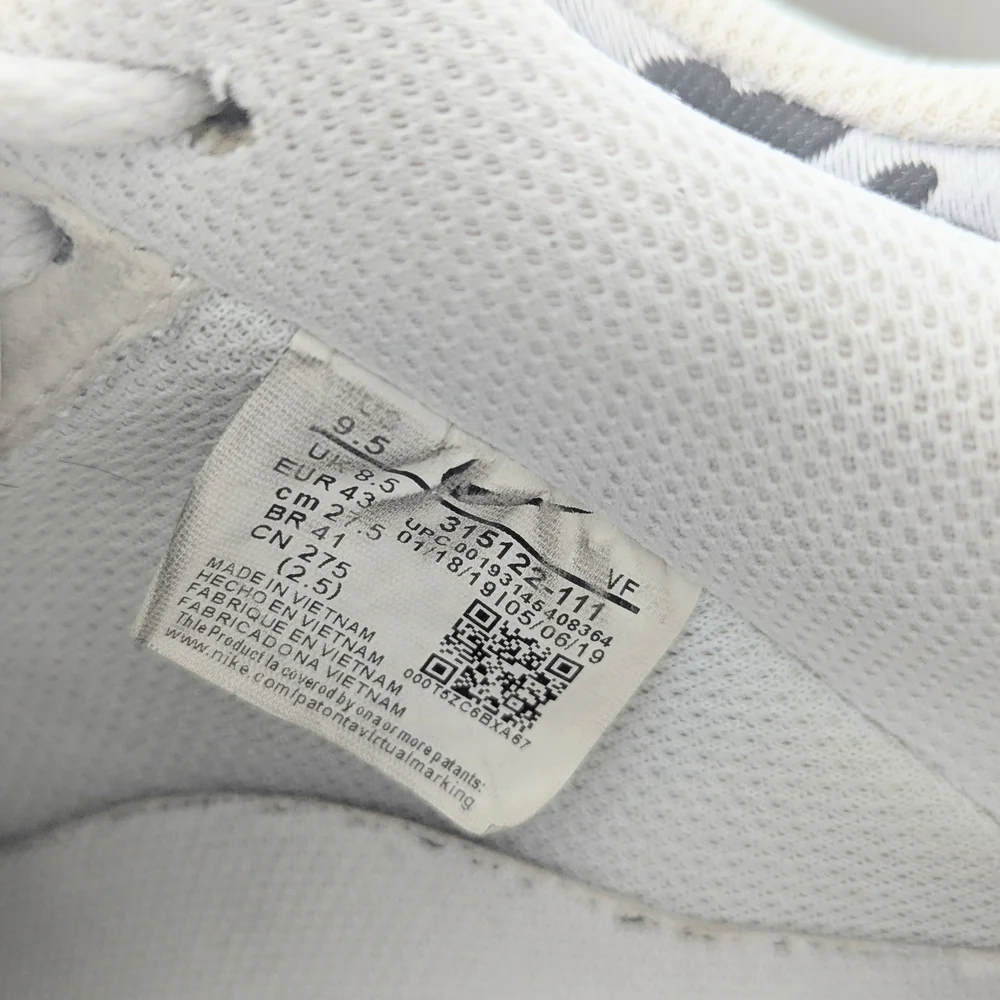 Nike Airs Black & White Embroidered Design - Women's Mixed Size 9.5 & 10 - Picture 11 of 15
